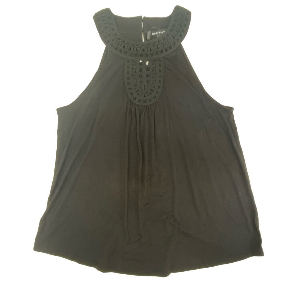 Cable & Gauge NWT Top Embroidered Size Medium Color Black